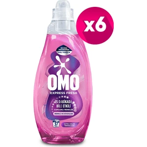 Omo Express Fresh Capcanlı Renkler Renkli  Siyahlar Sıvı Çamaşır Deterjanı 1480 ml x 6 Adet