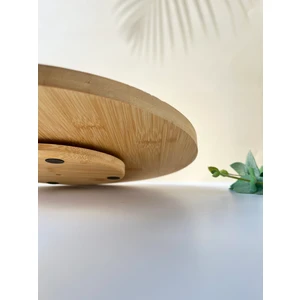 Bambu 31 cm Dönerli Pizza Tahtası – Peynir & Kahvaltı Servis Sunum Tabağı