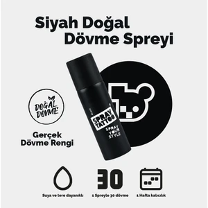 One Spray Tattoo Doğal Dövme Spreyi Siyah 50 ml