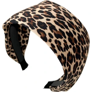 Leopar Desenli Geniş Bant Şeklinde Taç (Eni:7cm)