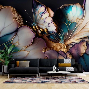 Duvar Kağıdı Baskı 3 Boyutlu Kelebek Kanadı Desenli