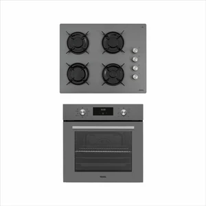 2'li Fırın+Ocak Gri Ankastre Set (65104 G-7684 YG)