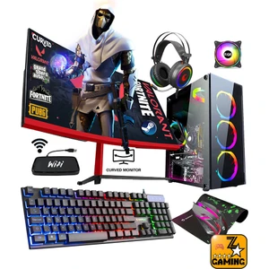 AMX60 AMD Ryzen 5 3600 16GB 1TB + 240GB SSD RX550 4GB 23.8" Curved Oyuncu Masaüstü Bilgisayar