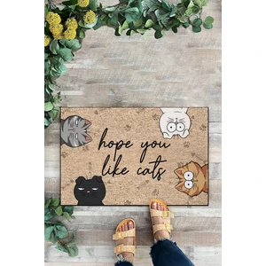 Kedi Temalı Paspas, Kedili Paspas, Iç ve Dış Kapı Önü Paspası