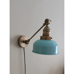 Demet Habek My Lights Mylights  Turkuaz Aplik  Cift Mafsalı Eskitme Kablolu