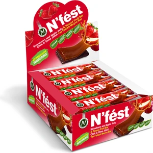 Jöleli Meyve Bar Çilek ve Elma Jöleli Yer Fıstıklı 40g X 12 Adet