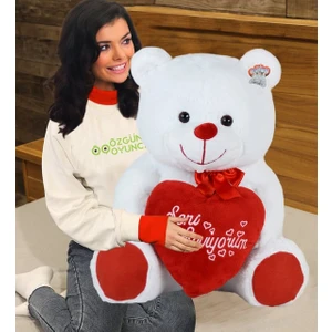Özgüner Oyuncak Harika Peluş 100 cm Seni Seviyorum Kalpli Büyük Ayıcık