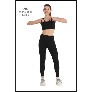 Miss Maral Kadın Siyah Tayt  Yüksek Bel Toparlayıcı  Tam Boy Modern ve Dinamik Stil, HB11021