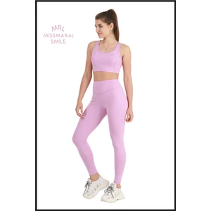 Miss Maral Kadın Lila Rengi Tayt Yüksek Bel Toparlayıcı Tam Boy Modern ve Dinamik Stil HB11021