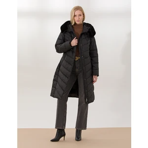 Pierre Cardin Kadın Siyah Kapüşonlu Mont 50257777-VR046