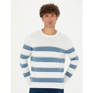Pierre Cardin Erkek Ekru Slim Fit Bisiklet Yaka Triko Kazak 50278087-VR019