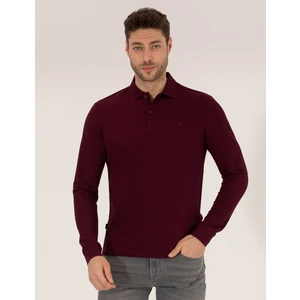 Pierre Cardin Erkek Bordo Slim Fit Basic Sweatshirt 50276035-VR014