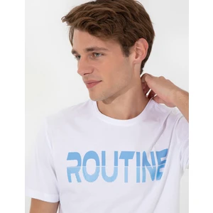 Pierre Cardin Erkek Beyaz Slim Fit Baskılı Bisiklet Yaka Tişört 50249871-VR013