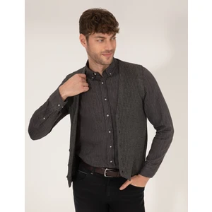 Pierre Cardin Erkek Gri Melanj Triko Yelek 50263175-VR086