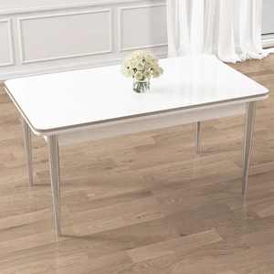 Rewa Serisi 70 x 110 Sabit Beyaz Krom Ayaklı Masa