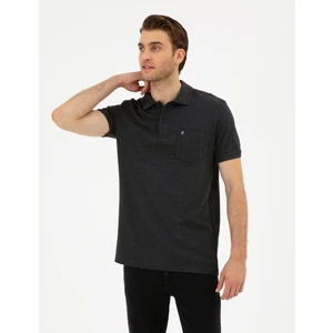 Pierre Cardin Erkek Antrasit Melanj Regular Fit Basic Tişört 50291576-VR081