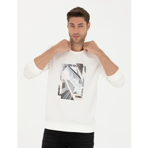 Pierre Cardin Erkek Ekru Regular Fit Sweatshirt 50273418-VR019
