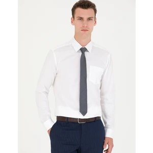 Pierre Cardin Erkek Beyaz Regular Fit Uzun Kollu Basic Gömlek 50277146-VR013
