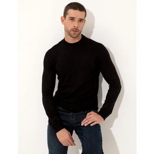 Pierre Cardin Erkek Siyah Slim Fit Bisiklet Yaka Triko Kazak 50241453-VR046