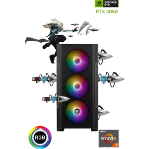MSI1 Ryzen 7 8700F 16GB DDR5 1TB SSD RTX 4060 Oyun Bilgisayarı