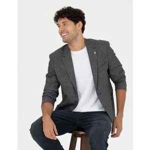 Pierre Cardin Erkek Füme Slim Fit Keten Karışımlı Blazer Ceket 50277318-VR058