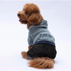 Gri New York Küçük Irk Köpek Tulumu