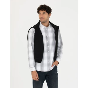 Pierre Cardin Erkek Antrasit Regular Fit Uzun Kollu Gömlek 50277773-VR006
