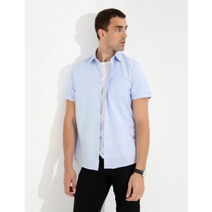 Pierre Cardin Erkek Açık Mavi Regular Fit Kısa Kollu Gömlek 50255266-VR003