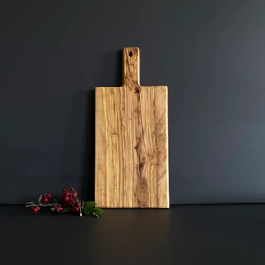 Zeytin Ağacı Dikdörtgen Saplı Kesme Tahtası Büyük