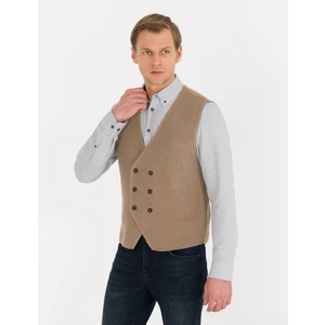 Pierre Cardin Erkek Vizon Melanj Triko Yelek 50263176-VR174