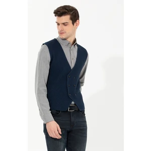 Pierre Cardin Erkek Lacivert Triko Yelek 50265360-VR033