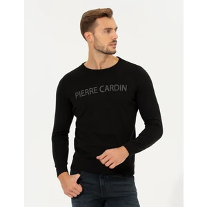 Pierre Cardin Erkek Siyah Slim Fit Bisiklet Yaka Triko Kazak 50258653-VR046