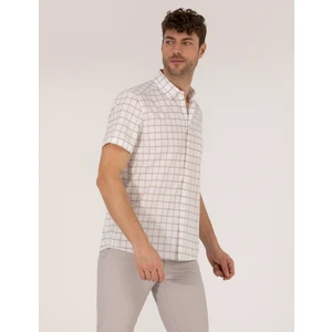 Pierre Cardin Erkek Haki Regular Fit Kısa Kollu Gömlek 50252482-VR027