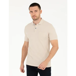 Pierre Cardin Erkek Taş Regular Fit Polo Yaka Basic Tişört 50269604-VR049