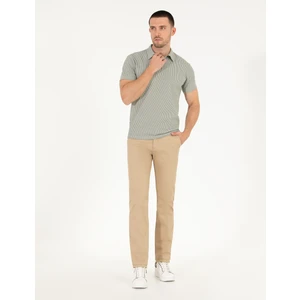 Pierre Cardin Erkek Bej Regular Fit Kanvas Pantolon 50269247-VR011
