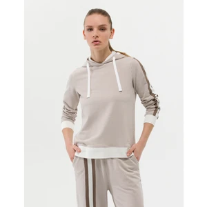 Pierre Cardin Kadın Krem Kapüşonlu Sweatshirt 50266527-VR071