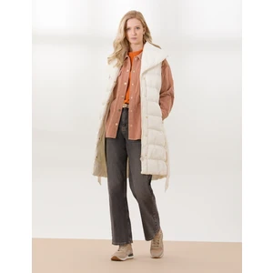 Pierre Cardin Kadın Krem Regular Fit Yelek 50260381-VR071