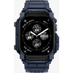 Apple Watch 42mm Seri 11/10 ile Uyumlu Kılıf & Kordon Kayış Rugged Armor Pro Navy Blue - ACS08592