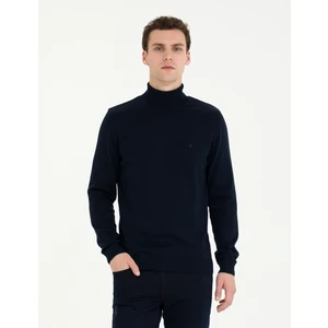 Pierre Cardin Erkek Lacivert Slim Fit Balıkçı Yaka Basic Triko Kazak 50276162-VR033