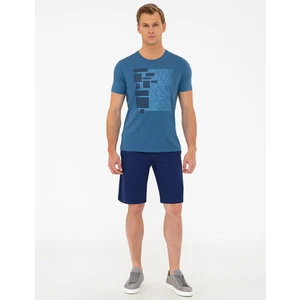 Pierre Cardin Erkek Lacivert Standart Fit Örme Şort 50233260-VR033