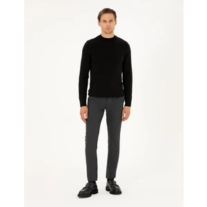 Pierre Cardin Erkek Antrasit Slim Fit Çizgili Kanvas Pantolon 50299528-VR006