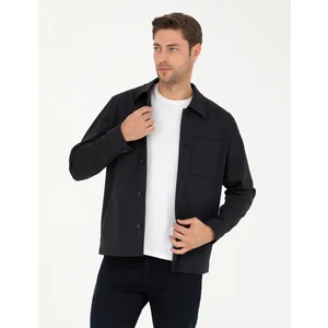 Pierre Cardin Erkek Lacivert Regular Fit Gömlek Ceket 50287473-VR033
