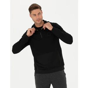 Pierre Cardin Erkek Siyah Regular Fit Kapüşonlu Sweatshirt 50273900-VR046