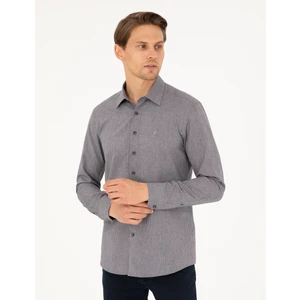Pierre Cardin Erkek Antrasit Slim Fit Uzun Kollu Gömlek 50297468-VR006