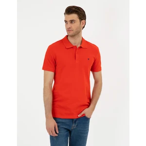 Pierre Cardin Erkek Kırmızı Slim Fit %100 Pamuk Polo Yaka Basic Tişört 50291625-VR030