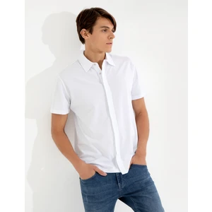 Pierre Cardin Erkek Beyaz Slim Fit Gömlek Yaka Tişört 50251751-VR013