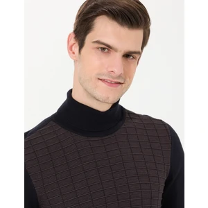 Pierre Cardin Erkek Lacivert Slim Fit Balıkçı Yaka Triko Kazak 50259787-VR033