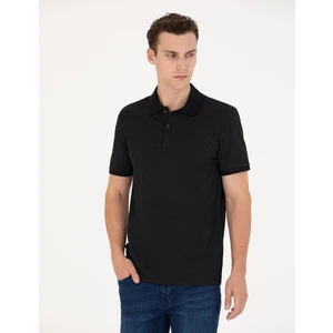 Pierre Cardin Erkek Siyah Slim Fit Polo Yaka Tişört 50275773-VR046