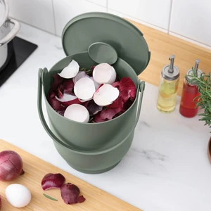 Farmarkvast Çöp Kutusu, Gri-Yeşil, 4 Lt