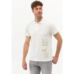 Pierre Cardin Erkek Ekru Baskılı Bisiklet Yaka Tişört 50264195-VR019